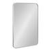 Kate and Laurel Zayda Radius Rectangle Wall Mirror 20 x 30 Silver Metal Framed Minimalist Rectangular Mirror with Rounded Corners