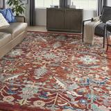 Nourison Parisa Modern French Country Brick 9 9 x 13 9 Area Rug Plush Bedroom Kitchen Living Room (10 x 14 )