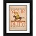 Vojtech Preissig 14x18 Black Ornate Wood Framed Double Matted Museum Art Print Titled - Come On Boys! Do Your Duty by Enlisting Now! (1917)