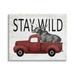 Stupell Industries Stay Wild Moose Antique Red Pickup Truck Graphic Art Gallery Wrapped Canvas Print Wall Art Design by Lettered and Lined