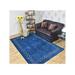 5 x 8 ft. Hand Knotted Gabbeh Silk Mix Contemporary Rectangle Area Rug Blue