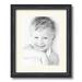 ArtToFrames 13x16 Matted Picture Frame with 9x12 Single Mat Photo Opening Framed in 1.25 Black Stain on Solid Red Oak and 2 Off White Mat (FWM-4083-13x16)
