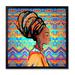 Designart African American Woman Portrait with Turban IV Modern Framed Art Print