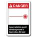 Danger Sign - Laser Radiation Avoid Direct Exposure To Beam Class 3b Laser 7 x10 Plastic Safety Sign ansi osha