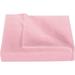 1100 Thread Count 3 Piece Flat Sheet ( 1 Flat Sheet + 2- Pillow cover ) 100% Egyptian Cotton Color Pink Solid Size Queen
