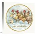 Global Gallery s 12 Days of Christmas III Round By Lisa Audit Stretched Canvas Wall Art