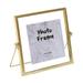 Modern Glass Photo Frame Metal Geometric Picture Frame Metal Floating Glass Artwork Picture Frame for Photos Plant Tabletop Display - 4 inch