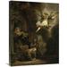 30 in. Archangel Raphael Leaving the Family of Tobias Art Print - Rembrandt Van Rijn