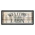 Stupell Industries Cabin Welcome Sign Rustic Pine Trees Text Design 30 x 13 Design by Kim Allen