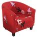 SEARCHI Christmas Club Chair Slipcovers Tub Chair Covers Soft Spandex Armchair Cover Xmas Chair Covers Non- Chair Slipcovers Furniture Cover Christmas Decoration