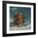 Johann Matthias Ranftl 12x14 Black Modern Framed Museum Art Print Titled - Russian Pair of Farmers (1832)