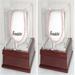 Set of 2 Baseball Display Case with Wooden Stand B03CH-Q2