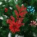 5pcs Pine Branches and Leaves Solid Christmas Flower Christmas Tree Decoration Accessories Wholesale Multi-color Christmas Pendant 7.9 x 2.8 Inch