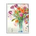 Stupell Industries Rose and Tulip Bouquet Spring Flower Expression Painting Framed Art Print Wall Art 16x20 By Third and Wall