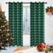 Goory 1pc 52 Width Christmas Checker Plaid Blackout Curtain Grommet Room Darkening Curtain Xmas Window Drape Eyelet Ring Top Window Curtain Panel For Bedroom Living Room Green W:52 xL:84