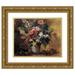 EugÃ¨ne Delacroix 14x12 Gold Ornate Wood Frame and Double Matted Museum Art Print Titled - Flower Still Life (1834)