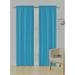 1 Single Panel Solid Foam Backing Lined Room Darkening Blackout Window Curtain Panel Treatment Drape Rod Pocket Matte in Different Sizes 84 AQUA R64