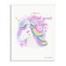 Stupell Industries Find Your Magic Bold Rainbow Floral Unicorn Mane Graphic Art Unframed Art Print Wall Art Design by Diane Neukirch