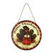 Happy Thanksgiving decoration selection Thanksgiving wooden pumpkin turkey LED light door hanging sign indoor and outdoor clothï¼ˆWhitout batteryï¼‰(brown)(1pcs)