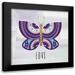Allen Kimberly 12x12 Black Modern Framed Museum Art Print Titled - Patterned Butterfly 1