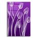 Epic Art X-ray Flowers Purple by GraphINC Acrylic Glass Wall Art 24 x36