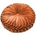 Round Cushions Pillows Solid Color Velvet Chair Sofa Pumpkin Throw Pillow Pleated Round Floor Pillow Cushion for Home Bed Car Decor