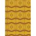 Ahgly Company Indoor Rectangle Patterned Deep Yellow Novelty Area Rugs 4 x 6