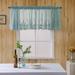 1 Panel Lace Embroidered Curtains Kitchen Short Yarn Rod Pocket Curtain Bathroom Window Dining Cafe Balcony 53.9X24