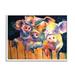 Stupell Industries Three Pigs Peeking Fence Vibrant Modern Design 20 x 16 Design by MB Cunningham