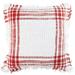 Rizzy Home Woven Plaid With Self Fringe Cotton Decorative Throw Pillow Cover 18 x18 White/Red