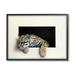 Stupell Industries Wildlife Ocelot Resting Paws Cutout Illusion Painting Black Framed Art Print Wall Art Design by Alan Weston