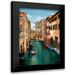 Atelier B Art Studio 12x14 Black Modern Framed Museum Art Print Titled - MAGICAL VENICE CANAL