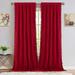 CAROMIO 108 inch Long Curtains for Living Room Soft Luxury Velvet Room Darkening Curtain Panels 2 Panels Red