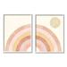 Stupell Indtries Sun Bleached Desert Rainbow Rising Sun Pink Orange 24 x 30 Design by Daphne Polselli