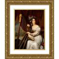 Charles Bird King 19x24 Gold Ornate Framed and Double Matted Museum Art Print Titled - Mrs. John Quincy Adams (ca. 1824)