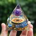 Amethyst Crystal Healing Orgonite Pyramid Obsidians Chakra Energy Orgone Stones