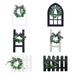 6PCS Decorative Arch Doors Windows Wooden Frame Wooden Arch Door Window Tiered Tray Decor Double Side Block Sign for Rustic Home Decor
