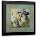 Loreth Lanie 15x15 Black Modern Framed Museum Art Print Titled - Irises After the Rain