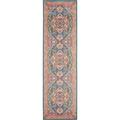 The Curated Nomad Cayuga Oushak Boho Medallion Area Rug Teal/Multi 2 2 x 7 6 Runner 8 Runner Runner Indoor Living Room Bedroom Dining Room