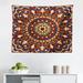 Mandala Tapestry Lotus Flowers and Paisley Elements Golden Yellow Toned Ombre Mandala Fabric Wall Hanging Decor for Bedroom Living Room Dorm 2 Sizes Earth Yellow and Mustard by Ambesonne