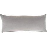 Mina Victory Life Styles Solid Velvet 12 x 30 Grey Indoor Throw Pillow