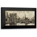 Mullan Michael 14x9 Black Modern Framed Museum Art Print Titled - Vintage NY Brooklyn Bridge Skyline