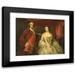 George Knapton 18x15 Black Modern Framed Museum Art Print Titled - A Man and a Woman Possibly of the Missing Family of Little Park House Wickham Hampshire