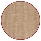 SAFAVIEH Natural Fiber Collection NF114D Natural/Red Rug