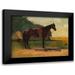 Homer Winslow 14x12 Black Modern Framed Museum Art Print Titled - Saddle Horse in Farm Yard