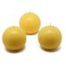 CBZ-017-6 3 in. Ball Candles Yellow - 36 Piece