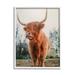 Stupell Industries Highland Cattle Cow Grazing Rural Farmland Sunlight Photograph White Framed Art Print Wall Art Design by Dakota Diener