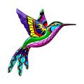 Metal Hummingbird Wall Art Colorful Birds Sculpture Wall Decor Hanging Home Decor for Indoor Outdoor