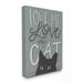 Stupell Industries Love Me Love My Cat Phrase Black Cat Green Quote Canvas Wall Art Design by Gigi Louise 36 x 48