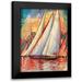 Florio Luigi 15x18 Black Modern Framed Museum Art Print Titled - Arrivo al tramonto